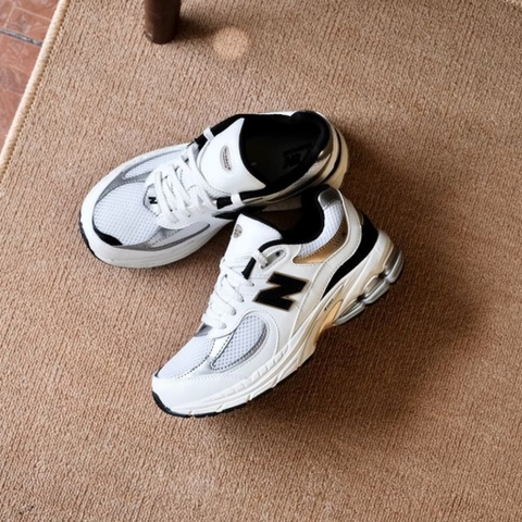 New Balance 2002 White Black Gold GC2002PS