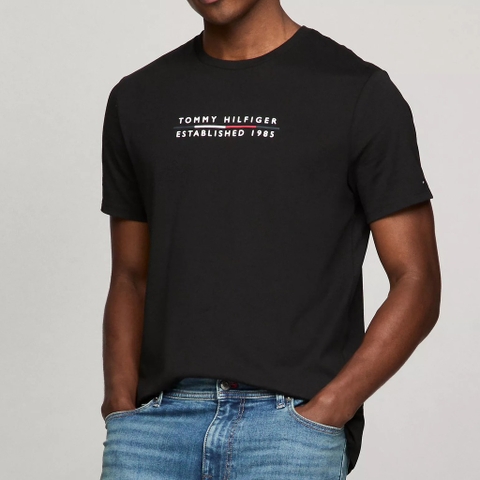 Áo Tommy Hilfiger Embroidered Hilfiger Logo Black 78JB643 001