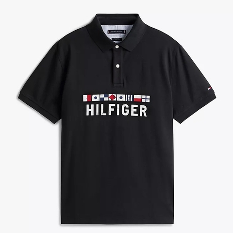 Áo Polo Tommy Hilfiger Regular Fit Nautica Graphic Joey SS Logo Black XM04760 001