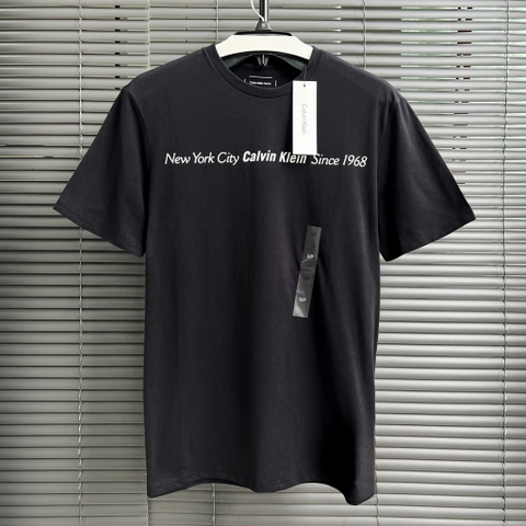Áo Calvin Klein NYC Linear Text Logo T-Shirt Black 40EM860 001