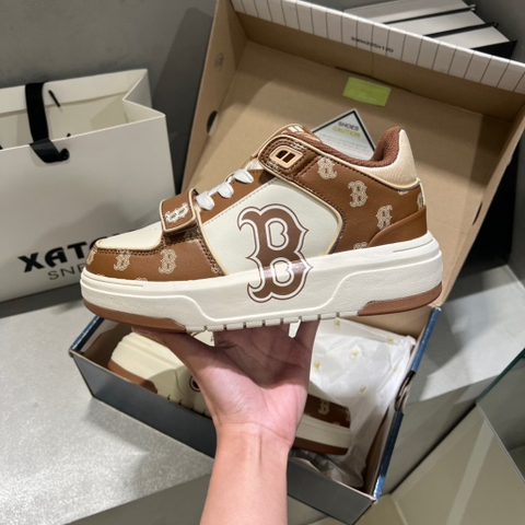 MLB Chunky Liner Mid Classic Monogram Boston Brown 3ASXCLP3N 43BRD