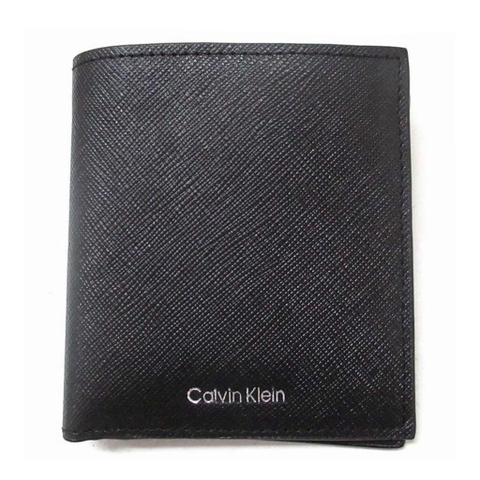 Ví Calvin Klein Refined Saffiano Slim Bifold Wallet Black 4D1058G 001