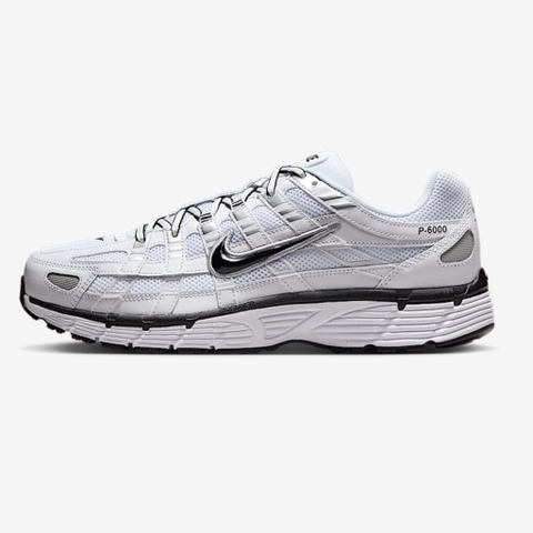 Nike P-6000 White Black Metallic Silver CD6404 107
