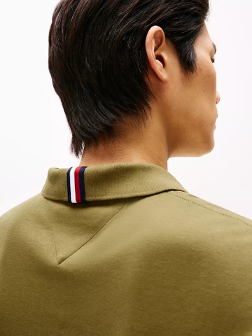 Áo Polo Tommy Hilfiger Regular Fit Smooth Cotton Uniform Olive 78JB751 300