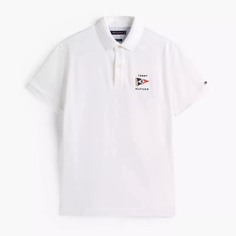 Áo Polo Tommy Hilfiger Regular Fit Nautica Flag White XM04762 100