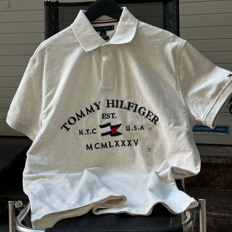 Áo Polo Tommy Hilfiger Regular Fit Flag Logo Beige XM04202 201