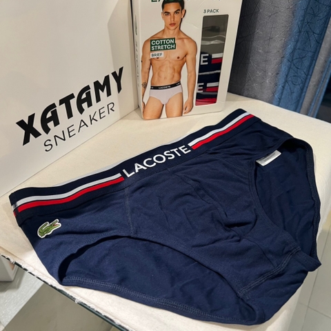 Underwear LACOSTE Men's 3-Pack Logo Waist Cotton Stretch Briefs 8H9464 51