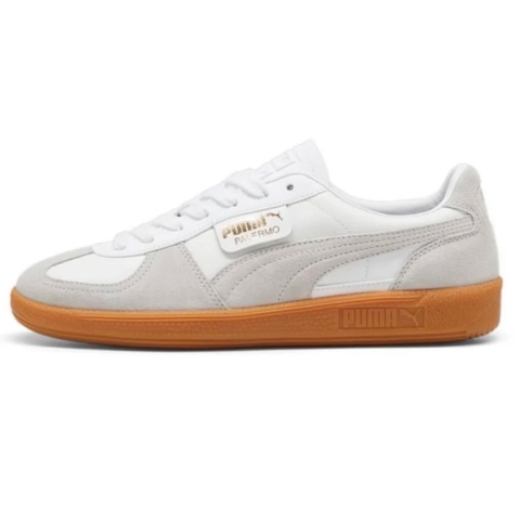 PUMA Palermo Leather White Glacial Grey Gum 396464 12