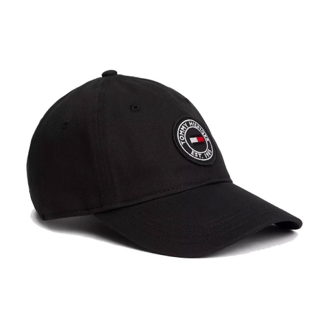 Nón Lưỡi Trai Tommy Hilfiger Hugo Logo Patch Baseball Cap Black XM05653 001