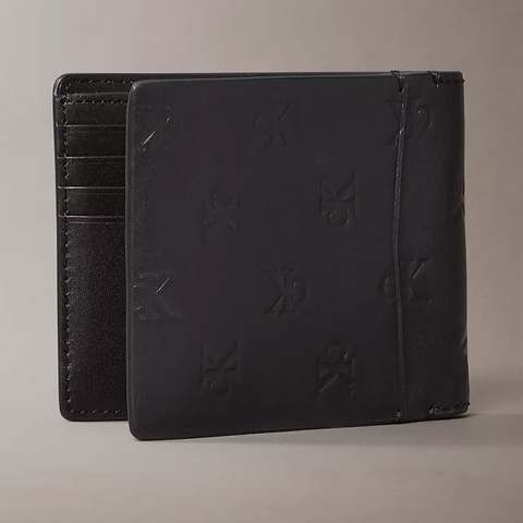 Ví Calvin Klein Allover Monogram Logo Bifold Wallet Black 4G1020G 001