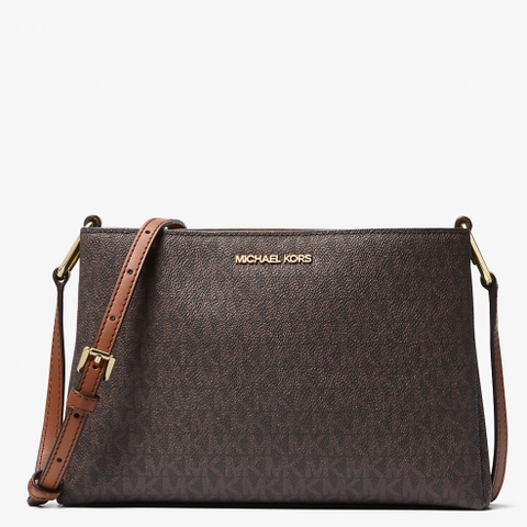 Túi Michael Kors Trisha Medium Logo Crossbody Bag Brown 35H1G9TC8B