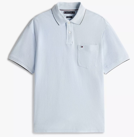 Áo Polo Tommy Hilfiger Classic Fit Pocket Breezy Blue MW38457 400