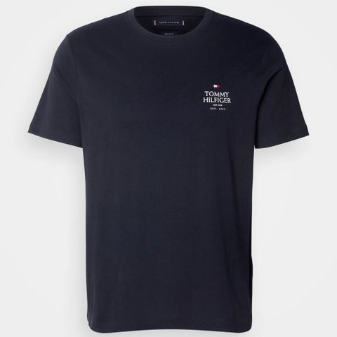 Áo Tommy Hilfiger Logo Hilfiger Stack Navy MW36500 402