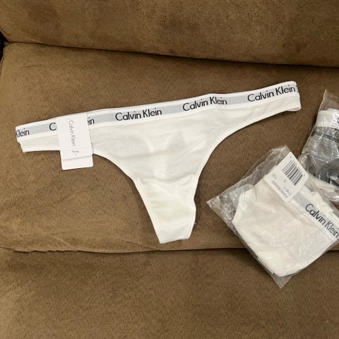 Underwear Calvin Klein Women's Carousel Cotton Thong White D1617 100