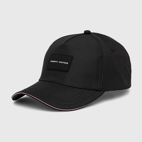 Nón Lưỡi Trai Tommy Hilfiger Logo Patch Baseball Cap Black XM04779 001