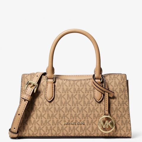 Túi Michael Kors Arden Small Signature Logo Messenger Bag Camel 35F5G4XM1V