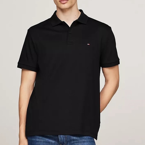 Áo Polo Tommy Hilfiger Regular Fit Liquid Cotton Black MW35585 001