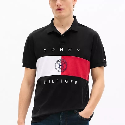 Áo Polo Tommy Hilfiger Regular Fit Chest Logo Black XM04201 001