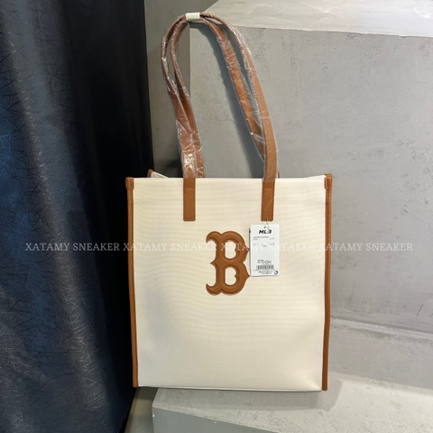 Túi Tote MLB Basic Canvas Vertical Boston Red Sox 3AORM033N-43CRD