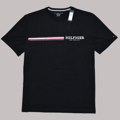 Áo Tommy Hilfiger New York Stripe Graphic Black 78JA965 001