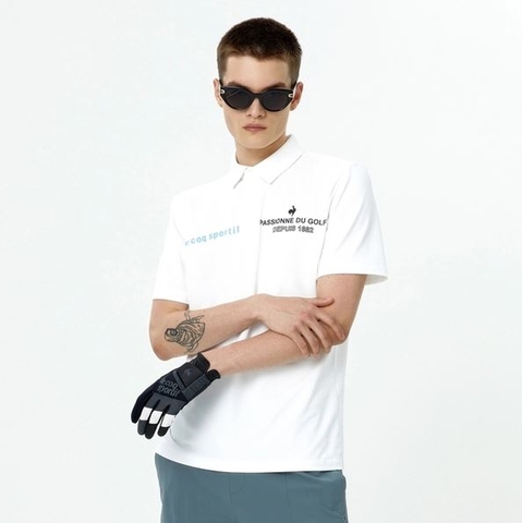 Áo cộc tay nam Le Coq Sportif GN221MTS52-WHTE