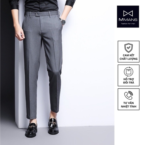 Quần tây nam MMANS chất vải poly cao cấp ống côn siêu co giãn 4 chiều dáng ôm body