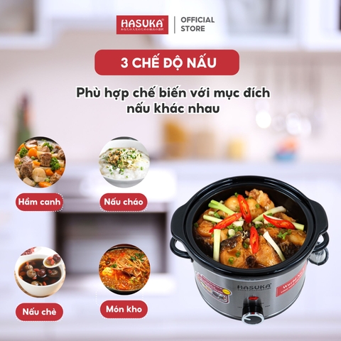 Nồi Nấu Chậm Hasuka – Trợ Thủ Đắc Lực Cho Gian Bếp Gia Đình