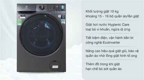 Máy giặt Electrolux UltimateCare 500 Inverter 10 kg EWF1024P5SB