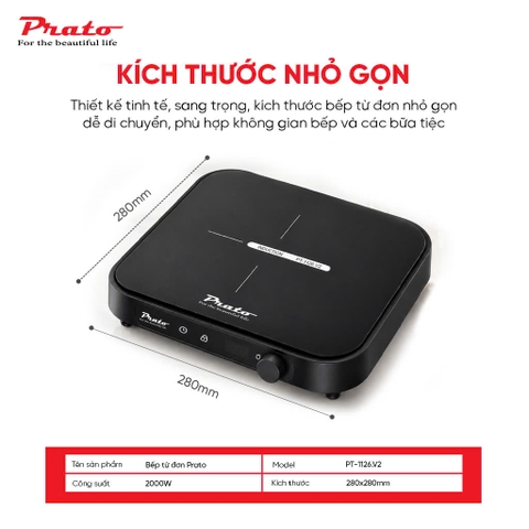 Bếp từ đơn Prato Model PT-1126.V2
