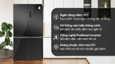 Tủ lạnh Beko Inverter 553 lít Multi Door GNO51651GBVN