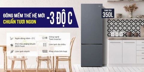 Tủ lạnh Aqua Inverter 350L AQR-B390MA(HB)