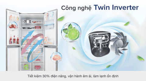 Tủ lạnh Aqua Inverter 456 lít AQR-IGW525EM (GB)