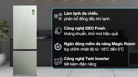 Tủ lạnh Aqua Inverter 324 lít AQR-B380MA (GM)