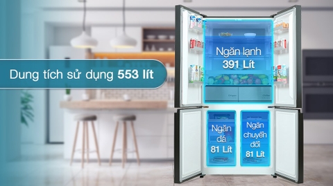 Tủ lạnh Beko Inverter 553 lít Multi Door GNO51651KVN