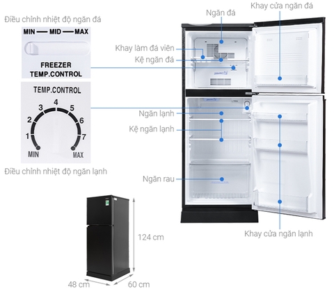 Tủ lạnh Aqua 130 lít AQR-T150FA BS