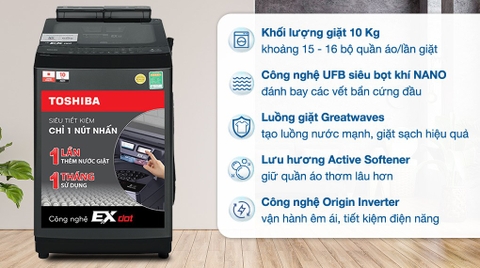 Máy giặt Toshiba Inverter 10 kg AW-DUM1100JV