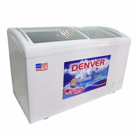 Tủ đông mặt kính Denver AS 559K 360L lòng INOX