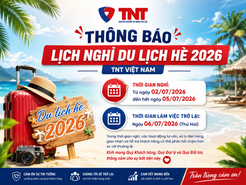 THÔNG BÁO LỊCH NGHỈ DU LỊCH HÈ 2026