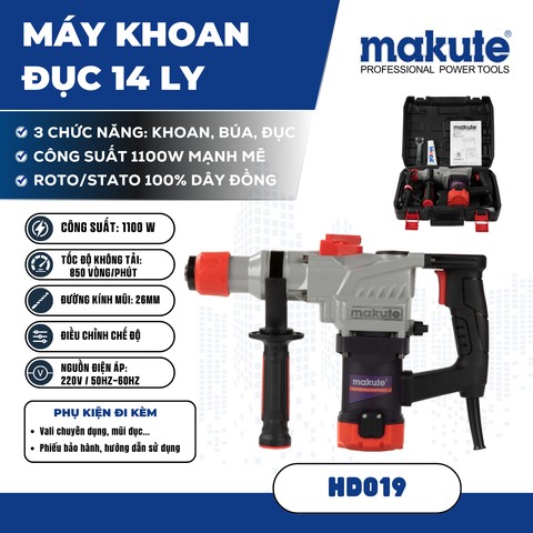 MÁY KHOAN ĐỤC MAKUTE - HD019