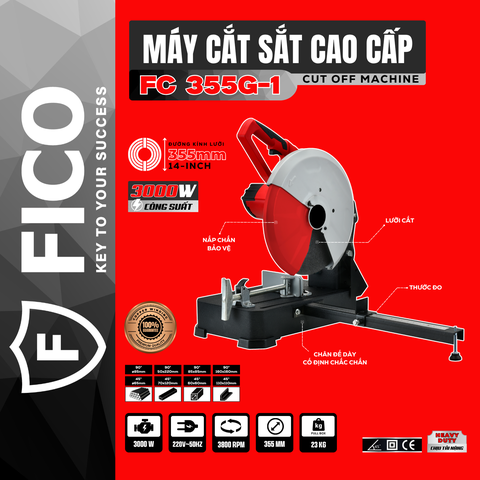 MÁY CẮT SẮT CAO CẤP FICO FC 355G-1