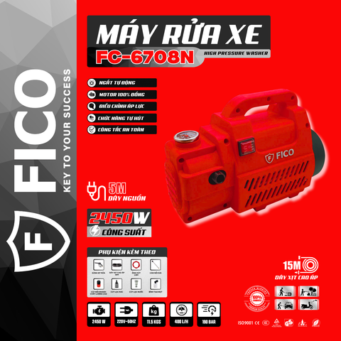 Máy xịt rửa cao áp FICO FC-6708N