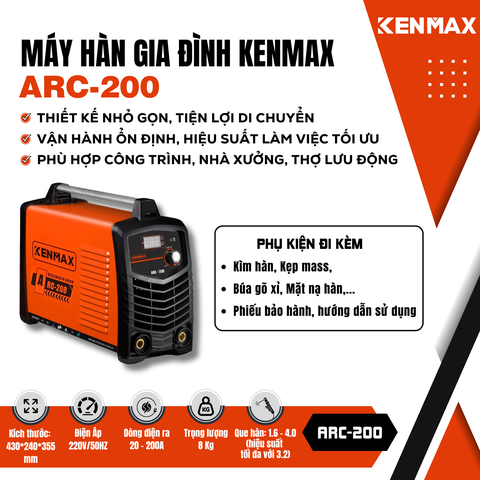 Máy hàn điện tử KENMAX | ARC-200