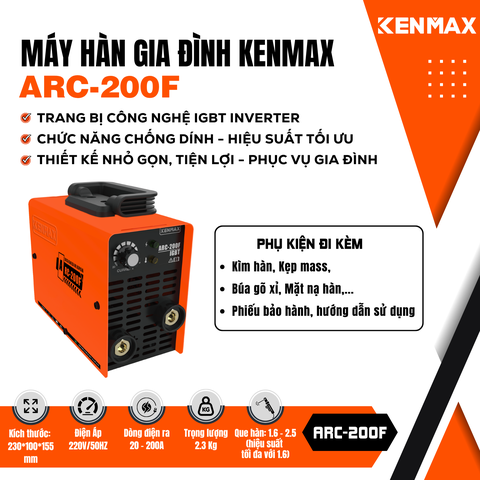 MÁY HÀN GIA ĐÌNH KENMAX | ARC-200F