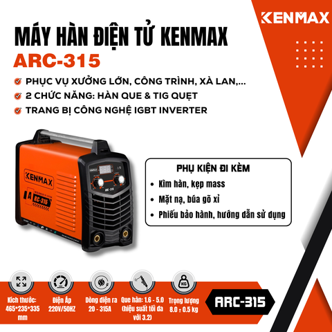 Máy hàn CÔNG NGHIỆP KENMAX | ARC-315