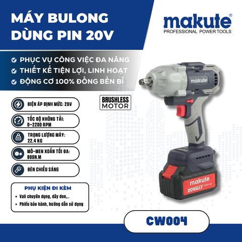 Máy bulong Pin CW004 800n/m