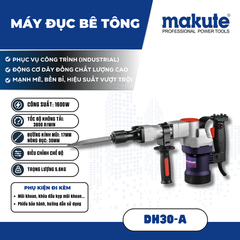 MÁY ĐỤC BÊ TÔNG MAKUTE DH30-A
