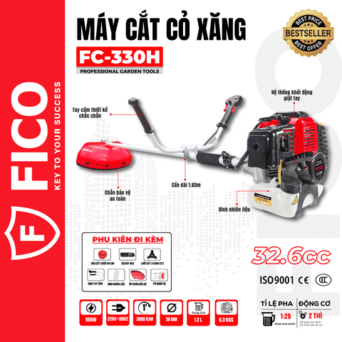 MÁY CẮT CỎ XĂNG FICO FC-330H