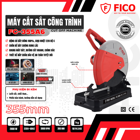 MÁY CẮT SẮT CÔNG TRÌNH FICO FC-355A6