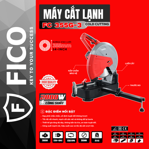 MÁY CẮT LẠNH  FICO FC 355G-3