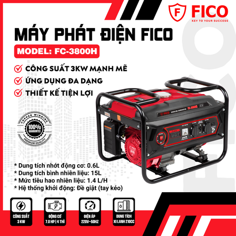 MÁY PHÁT ĐIỆN XĂNG FICO | FC-3800H